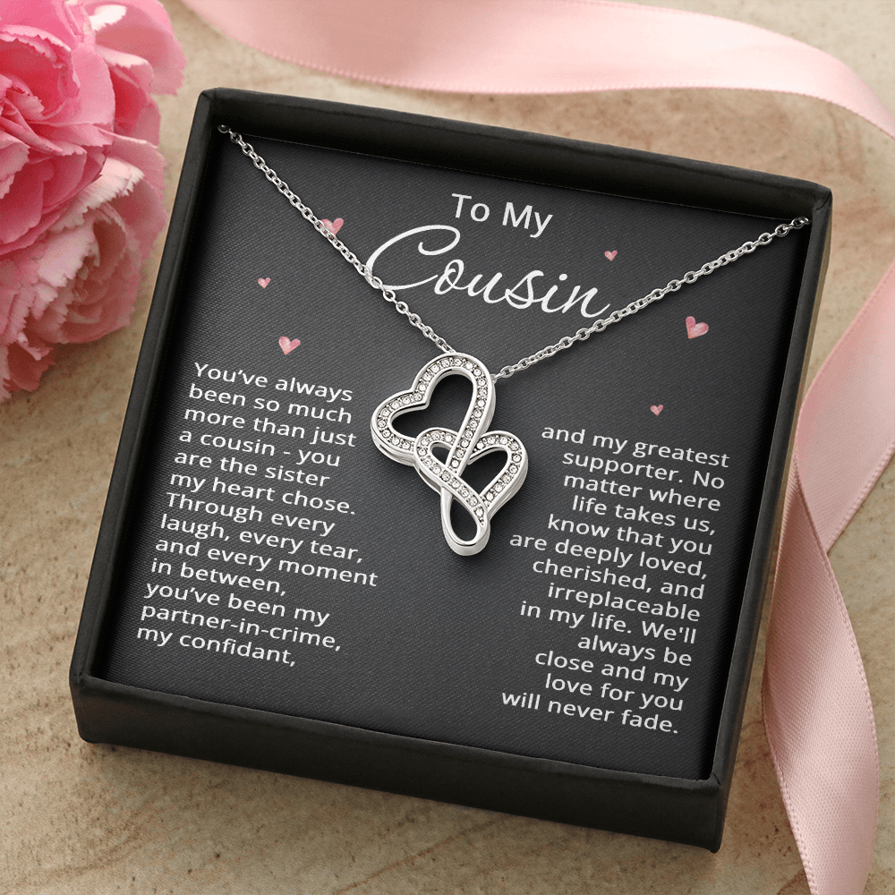 To My Cousin Necklace from Cousin Christmas Gift Cousin Birthday Cousin Mothers Day Gift for Her Women with Love Heart Pendant