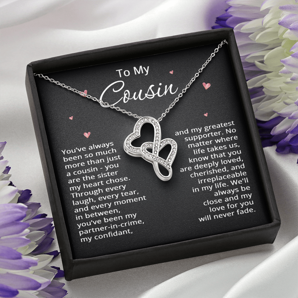 To My Cousin Necklace from Cousin Christmas Gift Cousin Birthday Cousin Mothers Day Gift for Her Women with Love Heart Pendant