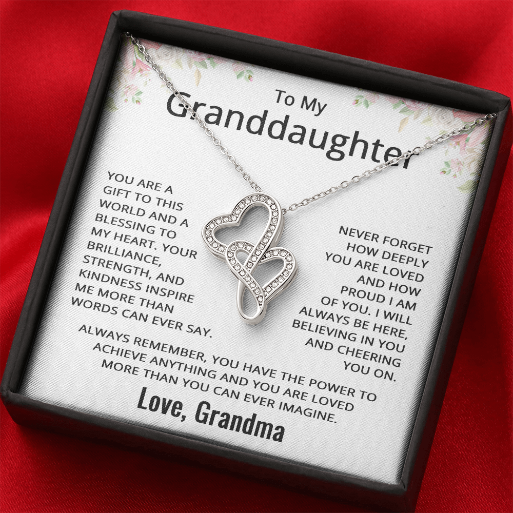 To My Granddaughter Necklace from Grandma Granddaughter Birthday Christmas Valentines Day Jewelry from Grandmother