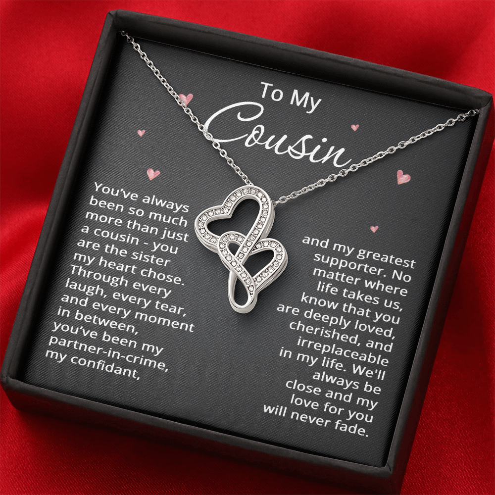 To My Cousin Necklace from Cousin Christmas Gift Cousin Birthday Cousin Mothers Day Gift for Her Women with Love Heart Pendant