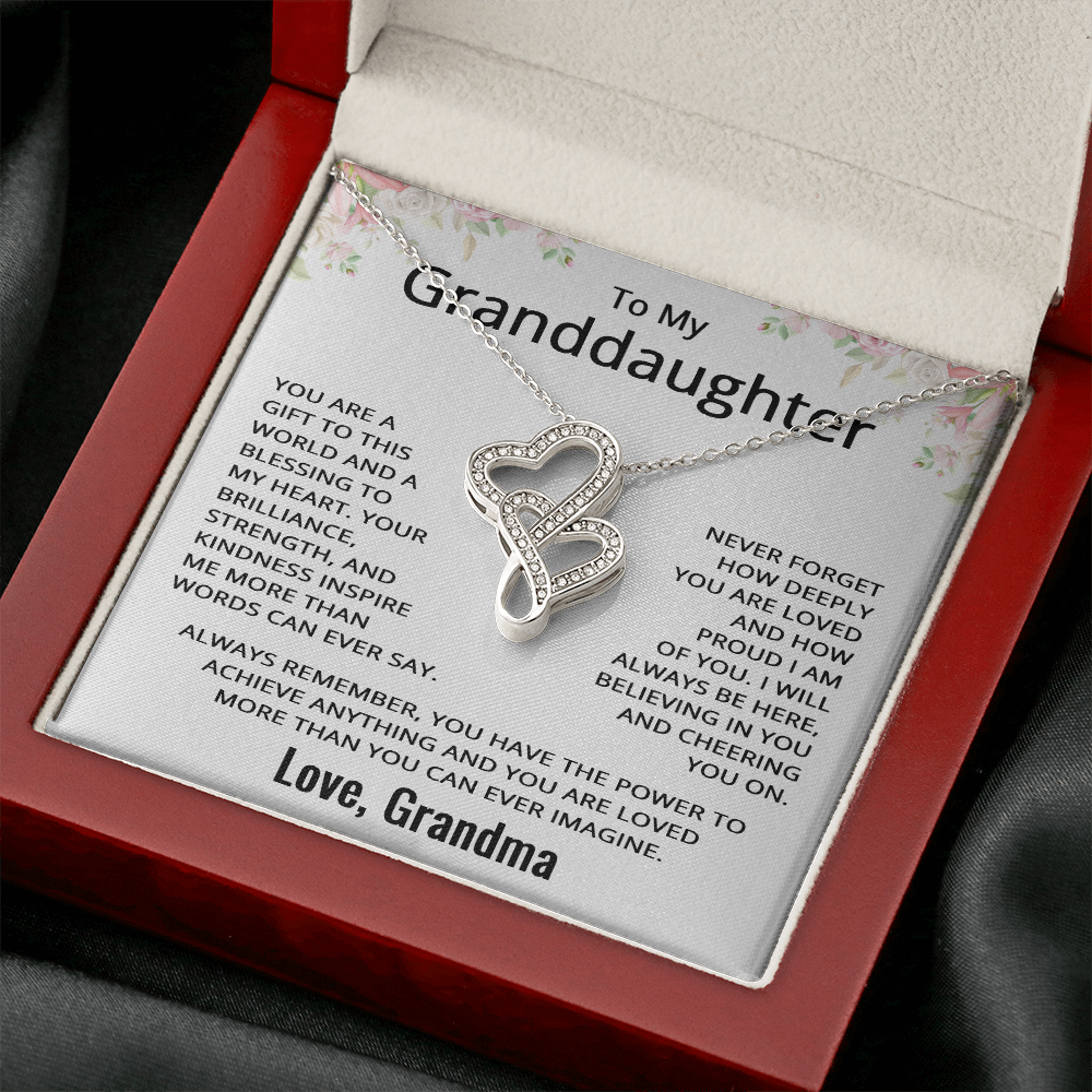 To My Granddaughter Necklace from Grandma Granddaughter Birthday Christmas Valentines Day Jewelry from Grandmother