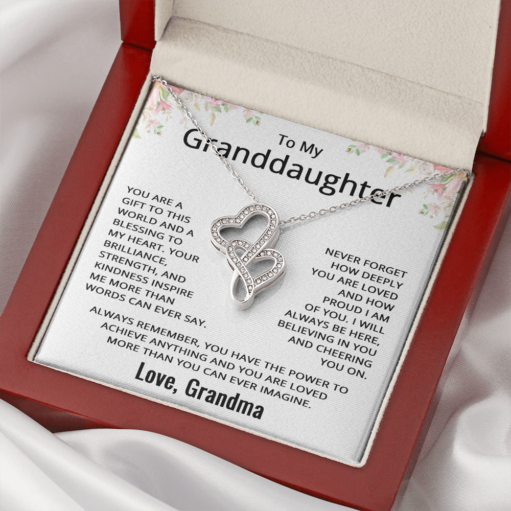 To My Granddaughter Necklace from Grandma Granddaughter Birthday Christmas Valentines Day Jewelry from Grandmother