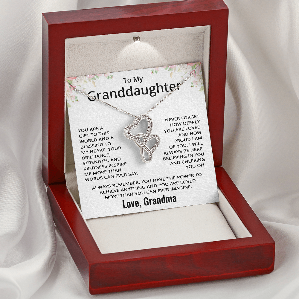 To My Granddaughter Necklace from Grandma Granddaughter Birthday Christmas Valentines Day Jewelry from Grandmother