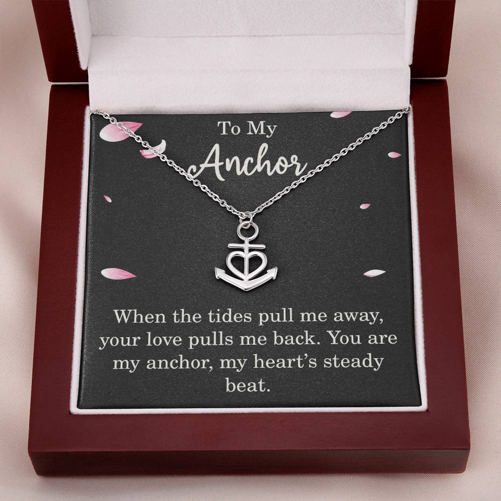 To My Anchor Necklace With Loving Message Thoughtful Anchor Pendant Gift For Best Friend Mom Dad Wife Husband Christmas Motivational Inspirational