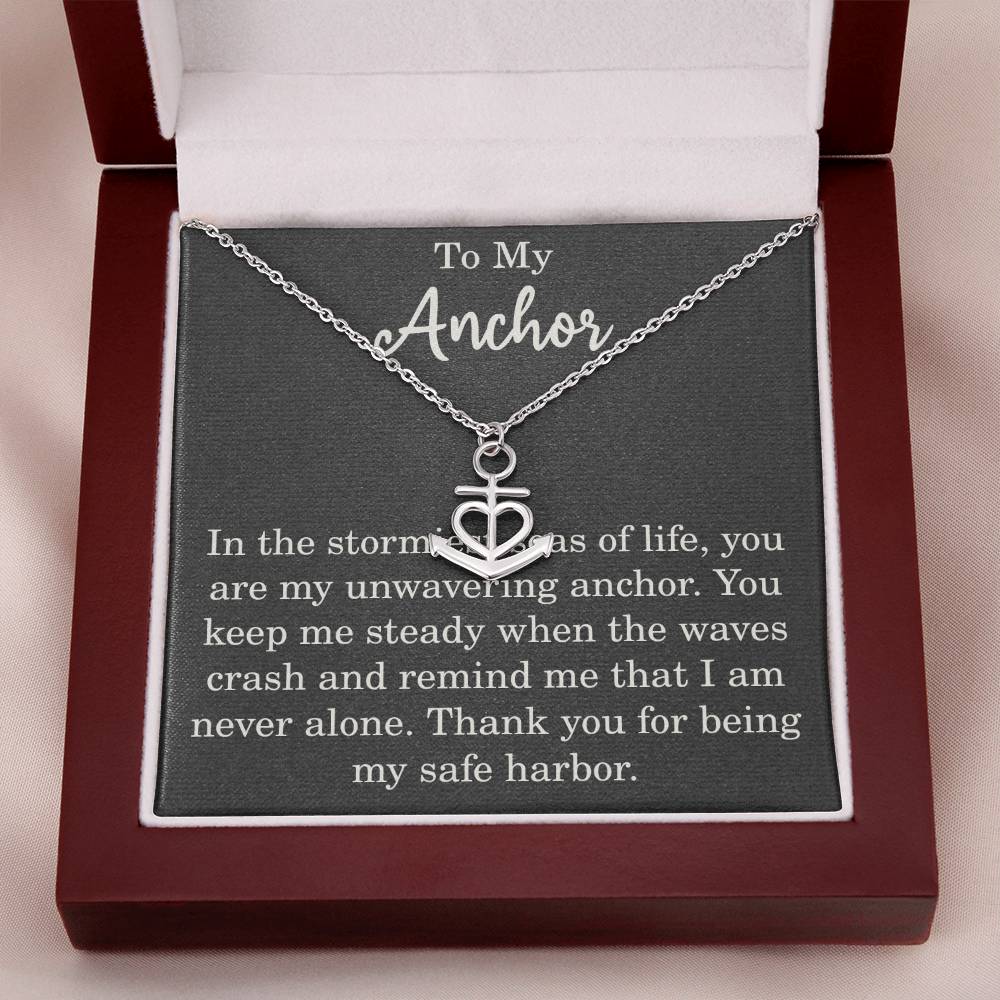 To My Anchor Necklace Thank You Necklace Anchor Pendant For Wife Husband Friend Meaningful Gift Ideas Christmas Birthday Motivational Inspirational