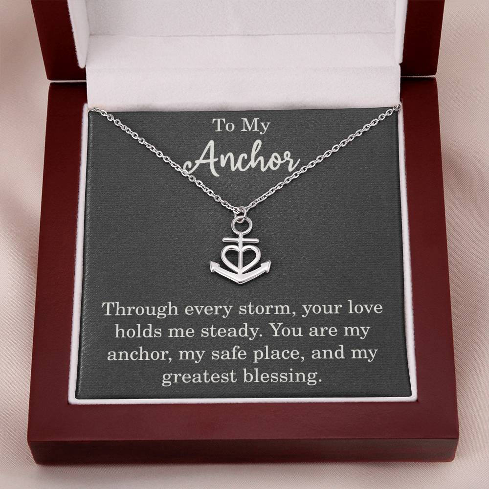 To My Anchor Necklace Gift With Emotional Message Thoughtful Anchor Pendant Gift The Storm Necklace Motivational Inspirational