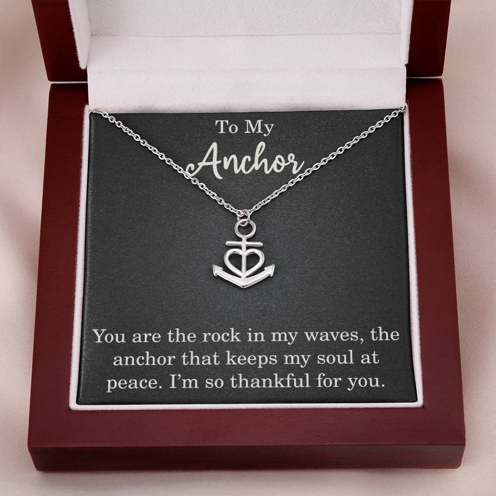 To My Anchor Necklace Gift With Emotional Message Anchor Pendant Gift For Loved Ones Motivational Inspirational