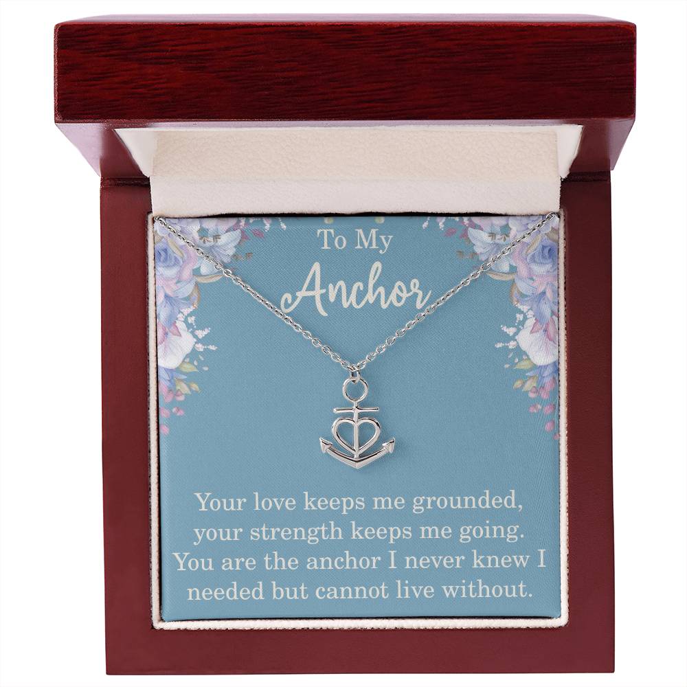 To My Anchor Necklace Gift With Heartfelt Message Anchor Pendant Gift For Partner or Spouse Motivational Inspirational