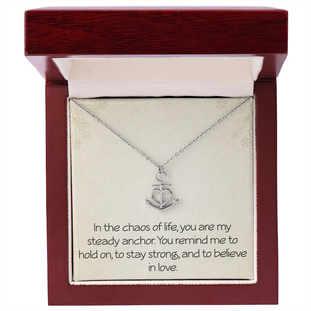 Wife Necklace from Husband Anchor Necklace Gift With Heartfelt Message Loving Gift Spouse Anniversary Jewely Birthday Christmas Motivational Inspirational