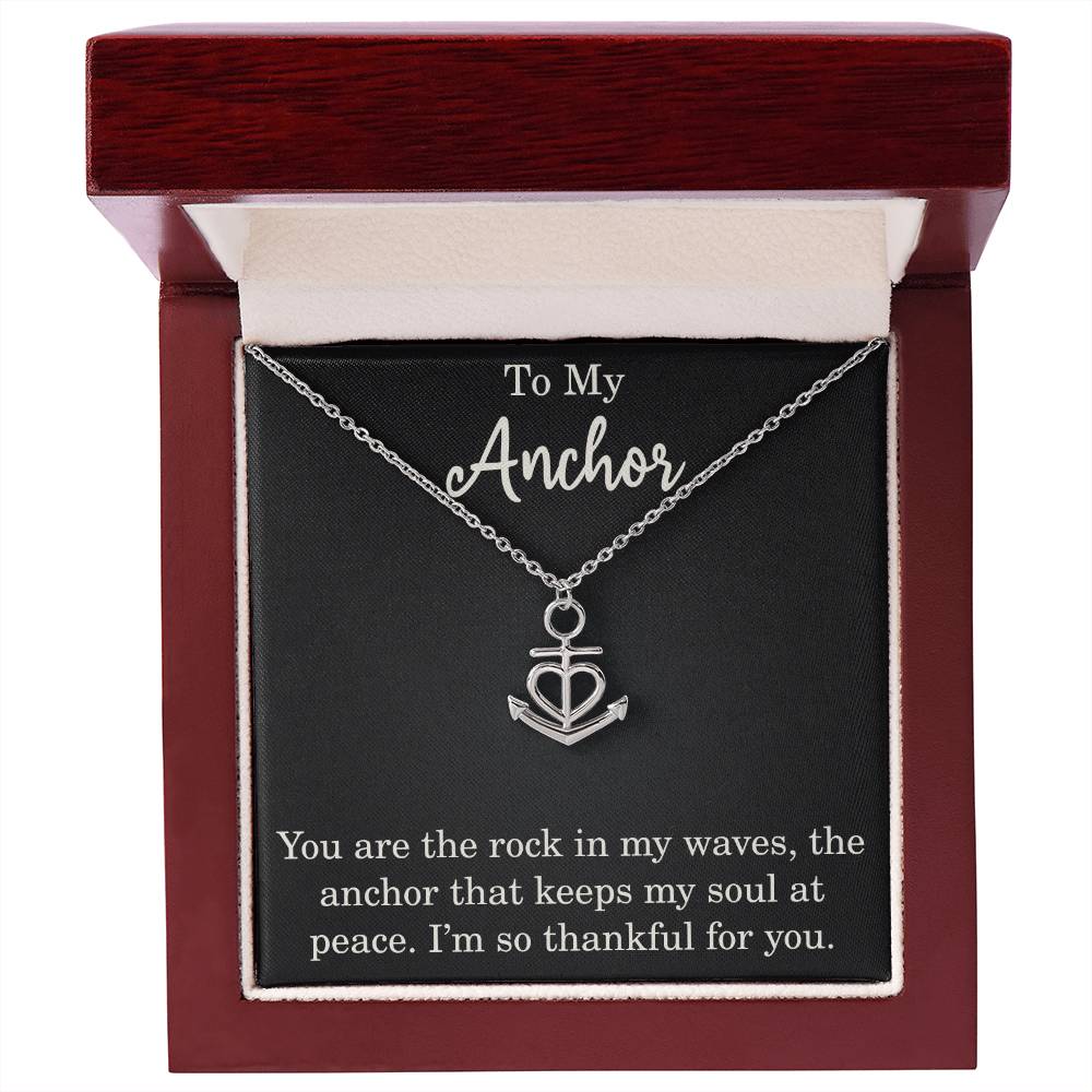 To My Anchor Necklace Gift With Emotional Message Anchor Pendant Gift For Loved Ones Motivational Inspirational