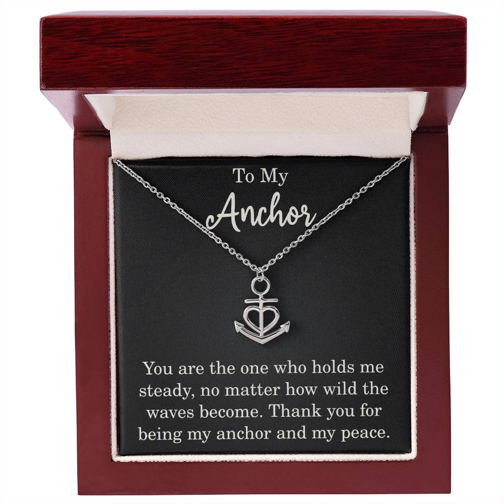 To My Anchor Necklace Anniversary Jewelry for Her Women Valentines Day Thoughtful Anchor Pendant Motivational Inspirational