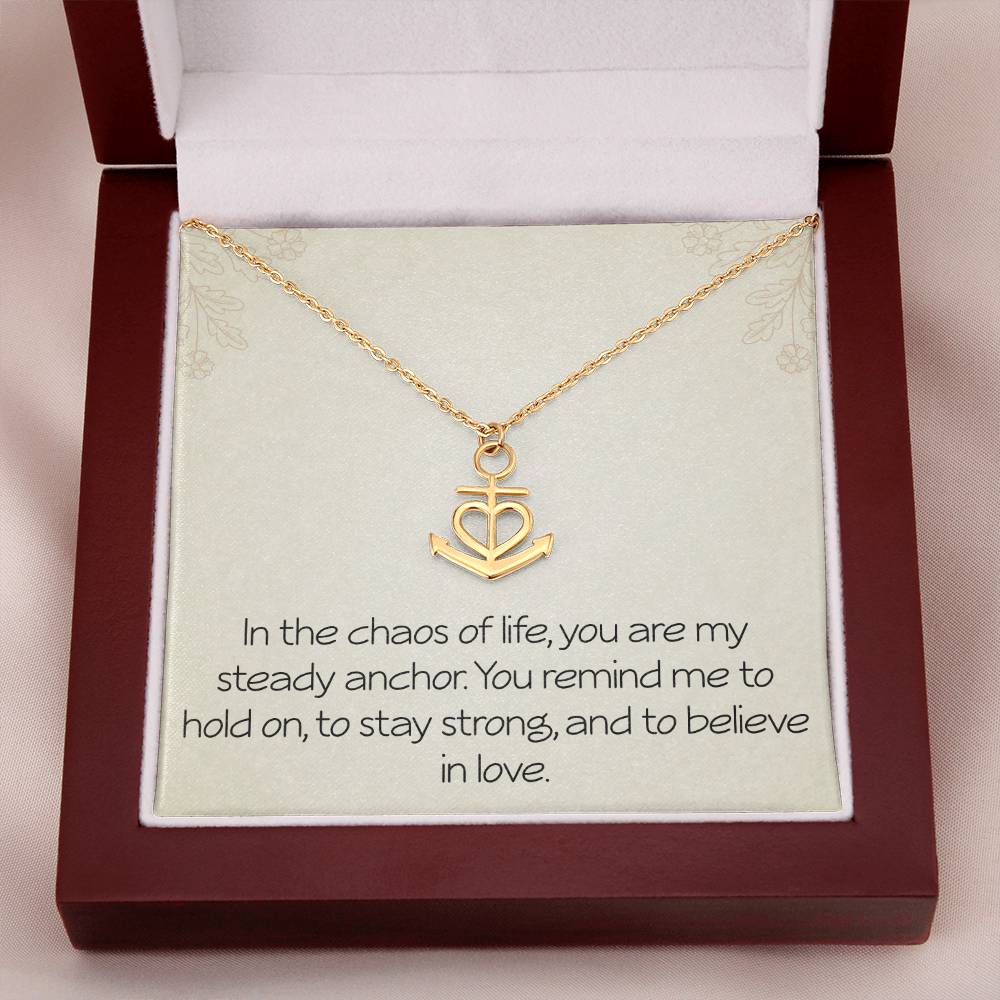 Wife Necklace from Husband Anchor Necklace Gift With Heartfelt Message Loving Gift Spouse Anniversary Jewely Birthday Christmas Motivational Inspirational