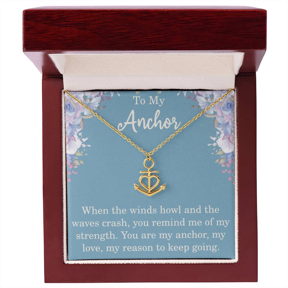 To My Anchor Necklace With Sentimental Message Special Gift For Wife Husband Boyfriend Girlfriend Motivational Inspirational