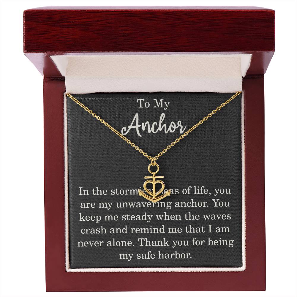 To My Anchor Necklace Thank You Necklace Anchor Pendant For Wife Husband Friend Meaningful Gift Ideas Christmas Birthday Motivational Inspirational