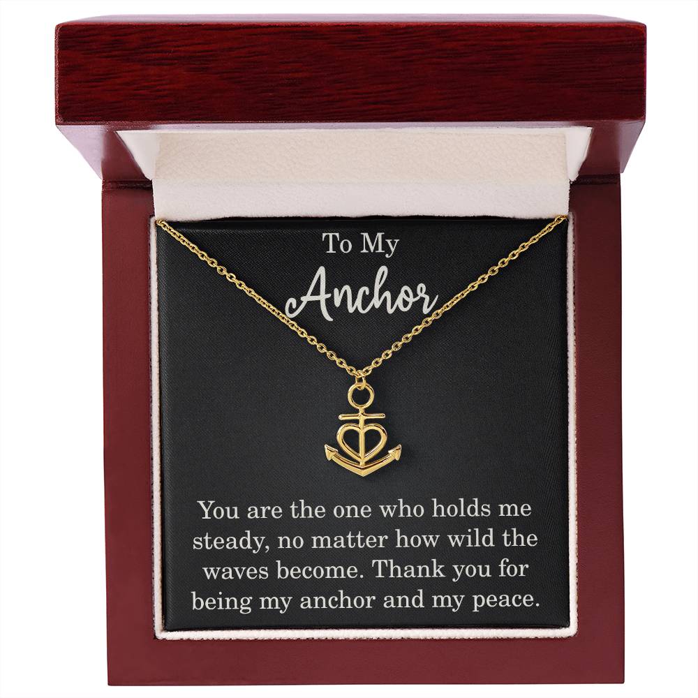 To My Anchor Necklace Anniversary Jewelry for Her Women Valentines Day Thoughtful Anchor Pendant Motivational Inspirational