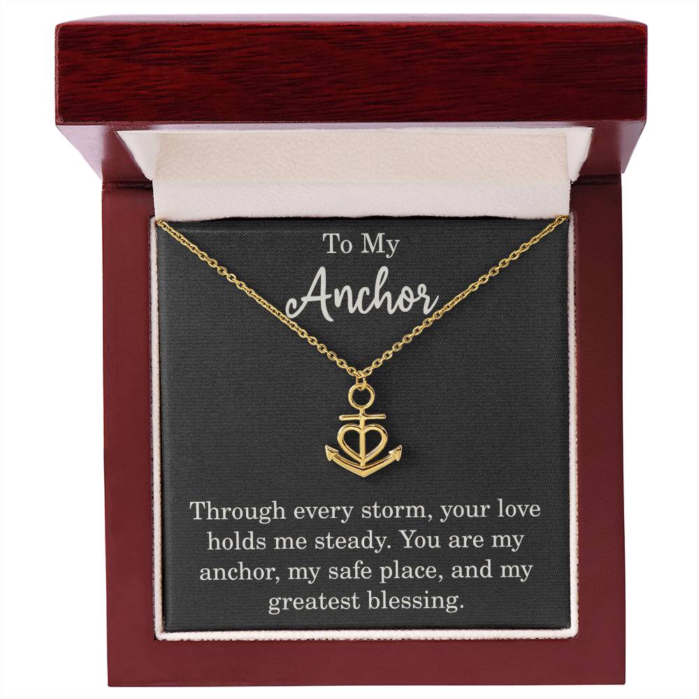 To My Anchor Necklace Gift With Emotional Message Thoughtful Anchor Pendant Gift The Storm Necklace Motivational Inspirational