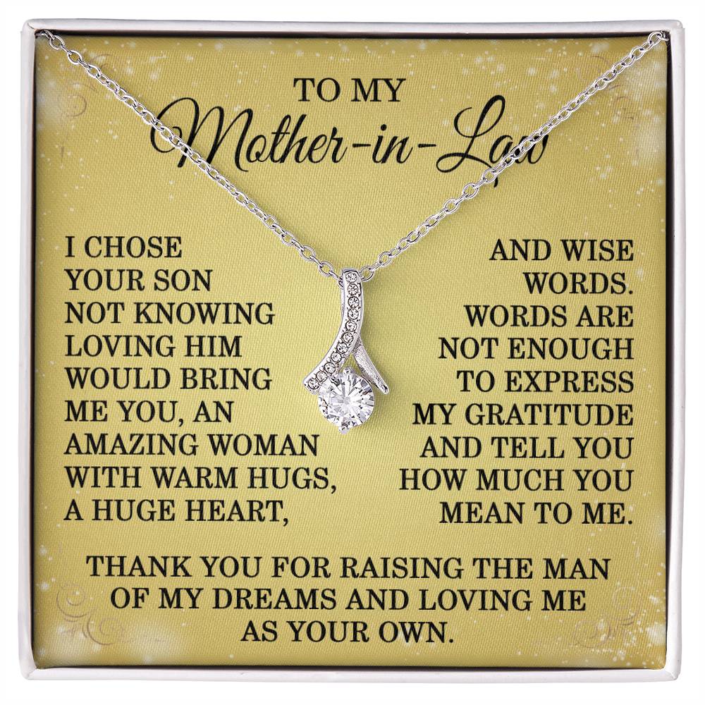 To My Mother-in-Law Necklace Mother-in-Law Christmas Gifts from Daughter-in-Law