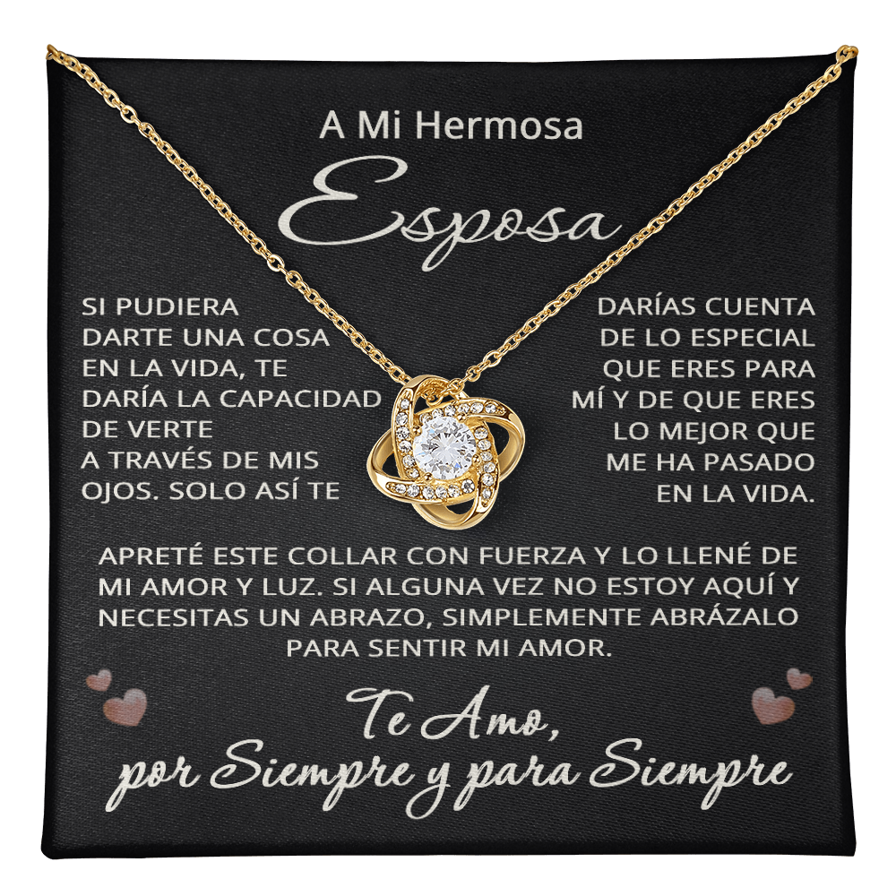 A Mi Esposa Collar Para Mi Hermosa Esposa Joyas para Cumpleaños, Navidad y Aniversario To My Wife Necklace in Spanish Birthday Christmas Anniversary Jewelry