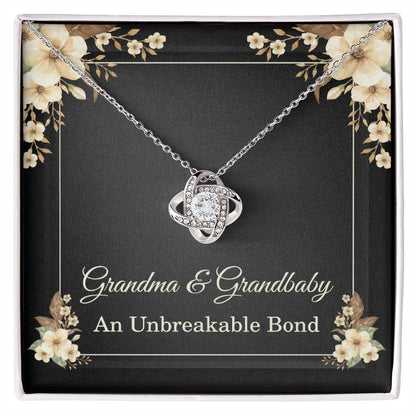 Grandma Christmas Gift from Granddaughter Grandma Grandbaby Gift An Unbreakable Bond Grandmother Love Knot Necklace