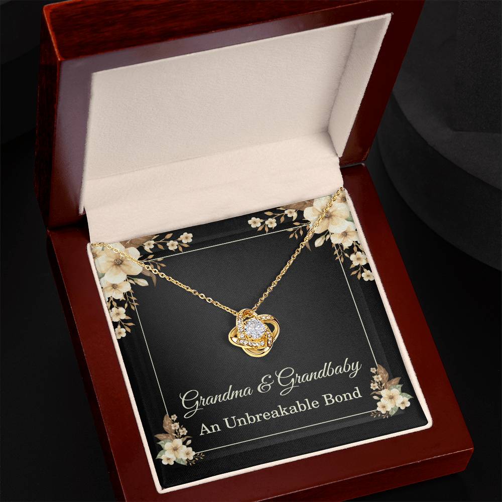 Grandma Christmas Gift from Granddaughter Grandma Grandbaby Gift An Unbreakable Bond Grandmother Love Knot Necklace