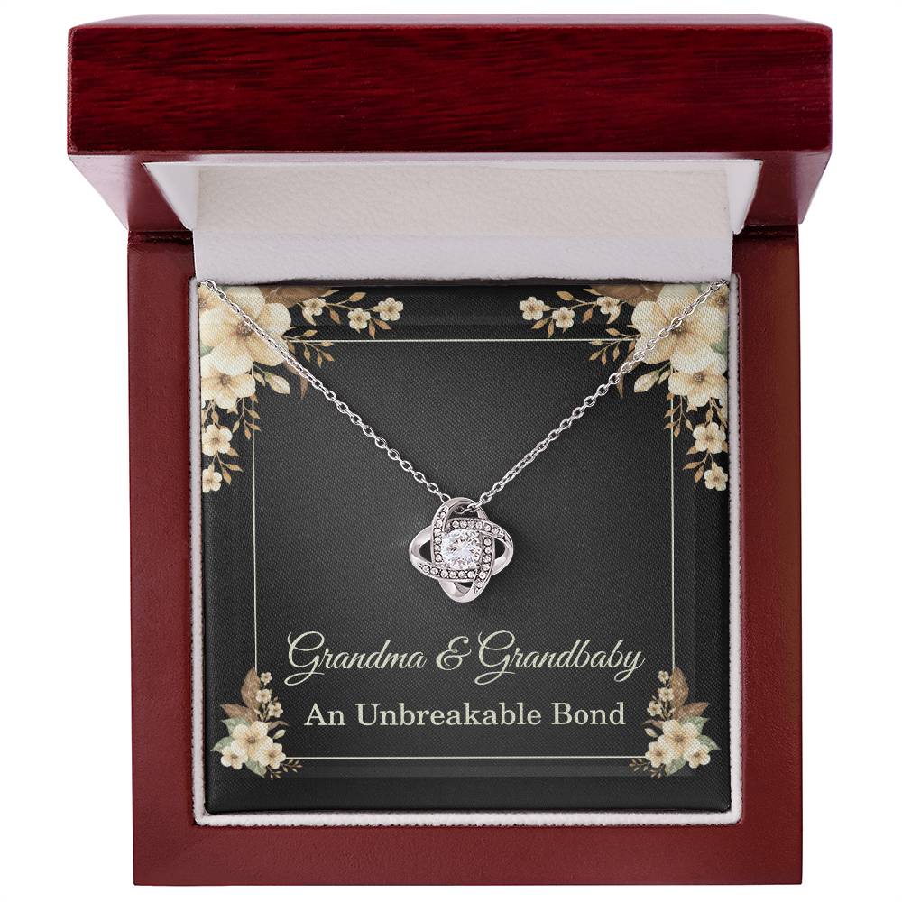 Grandma Christmas Gift from Granddaughter Grandma Grandbaby Gift An Unbreakable Bond Grandmother Love Knot Necklace