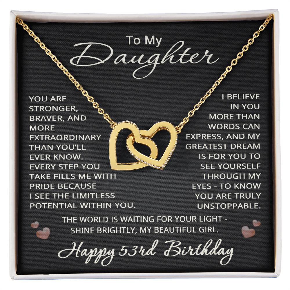 53rd Birthday Gifts from Mom Dad for Daughter 53rd Birthday Necklace Heart Pendant Jewelry 53 Years Old Birthday