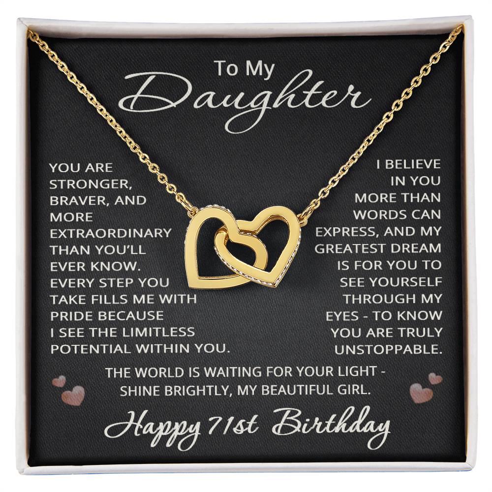 71st Birthday Gifts from Mom Dad for Daughter 71st Birthday Necklace Heart Pendant Jewelry 71 Years Old Birthday