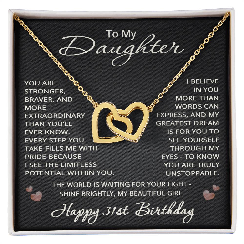 31st Birthday Gifts from Mom Dad for Daughter 31st Birthday Necklace Heart Pendant Jewelry 31 Years Old Birthday