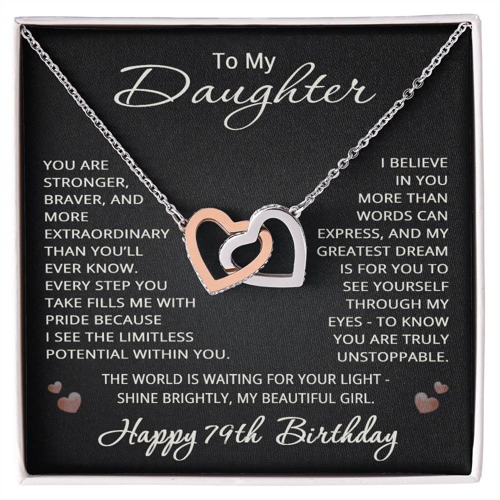 79th Birthday Gifts from Mom Dad for Daughter 79th Birthday Necklace Heart Pendant Jewelry 79 Years Old Birthday