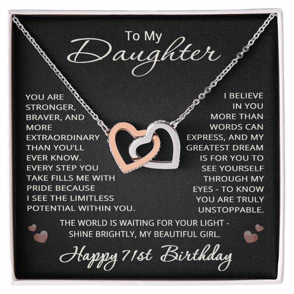 71st Birthday Gifts from Mom Dad for Daughter 71st Birthday Necklace Heart Pendant Jewelry 71 Years Old Birthday