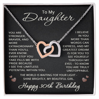 30th Birthday Gifts from Mom Dad for Daughter 30th Birthday Necklace Heart Pendant Jewelry 30 Years Old Birthday