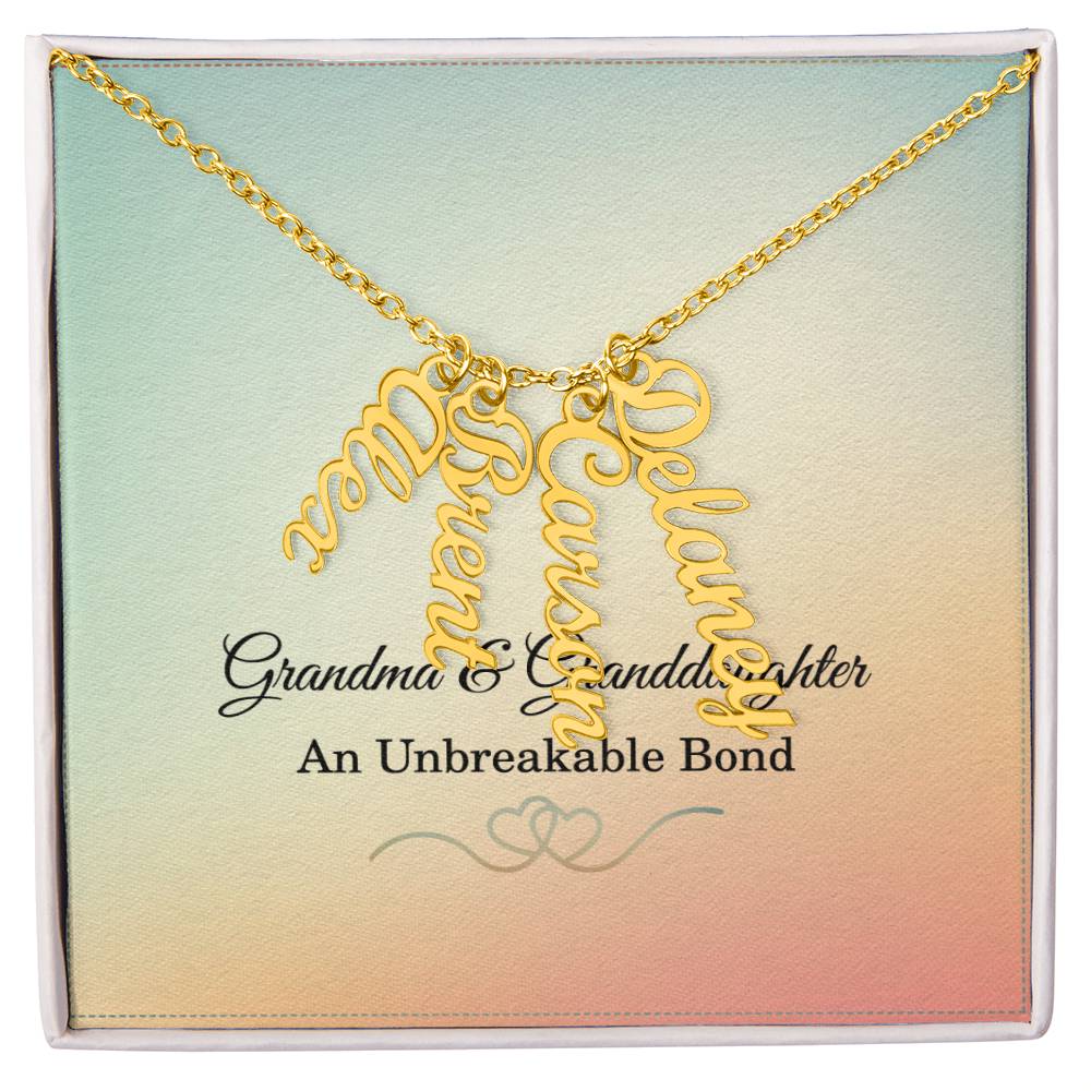 Grandma Custom Names Necklace Grandmother Necklace from Granddaughter Gifts for Grandma Christmas Gift Grandma Birthday Gift Grandma Mothers Day Gift