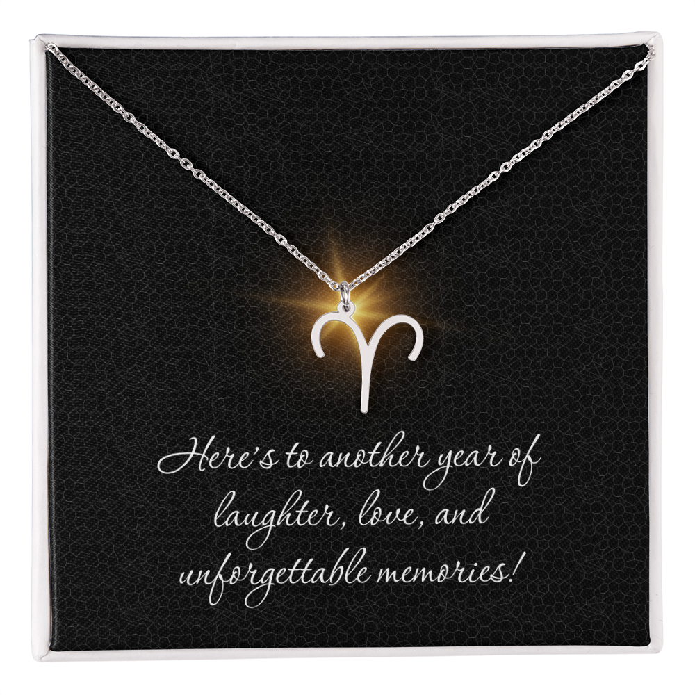 Zodiac Necklaces for Her Birthday Gifts for Women Best Friend Necklace Love Laughter Memories Aries Taurus Cancer Libra and All Others