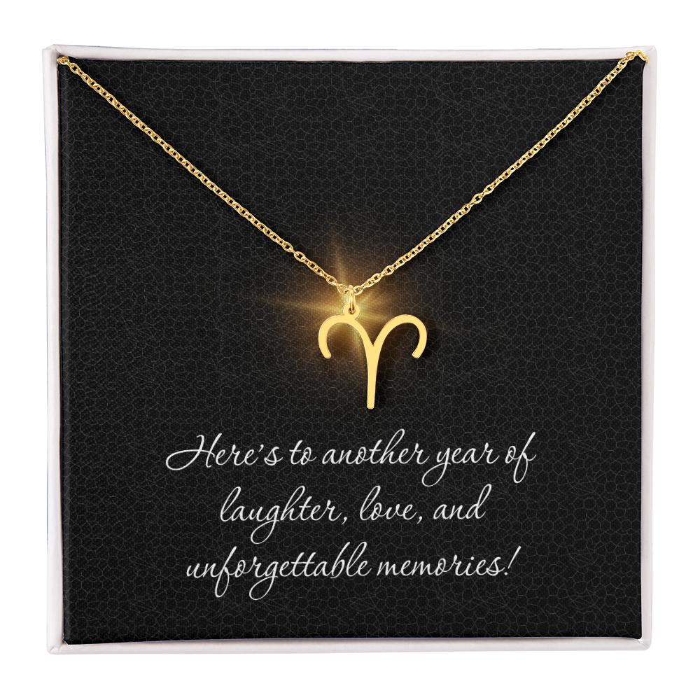 Zodiac Necklaces for Her Birthday Gifts for Women Best Friend Necklace Love Laughter Memories Aries Taurus Cancer Libra and All Others