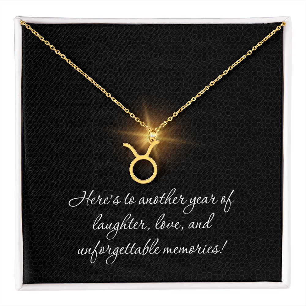 Zodiac Necklaces for Her Birthday Gifts for Women Best Friend Necklace Love Laughter Memories Aries Taurus Cancer Libra and All Others