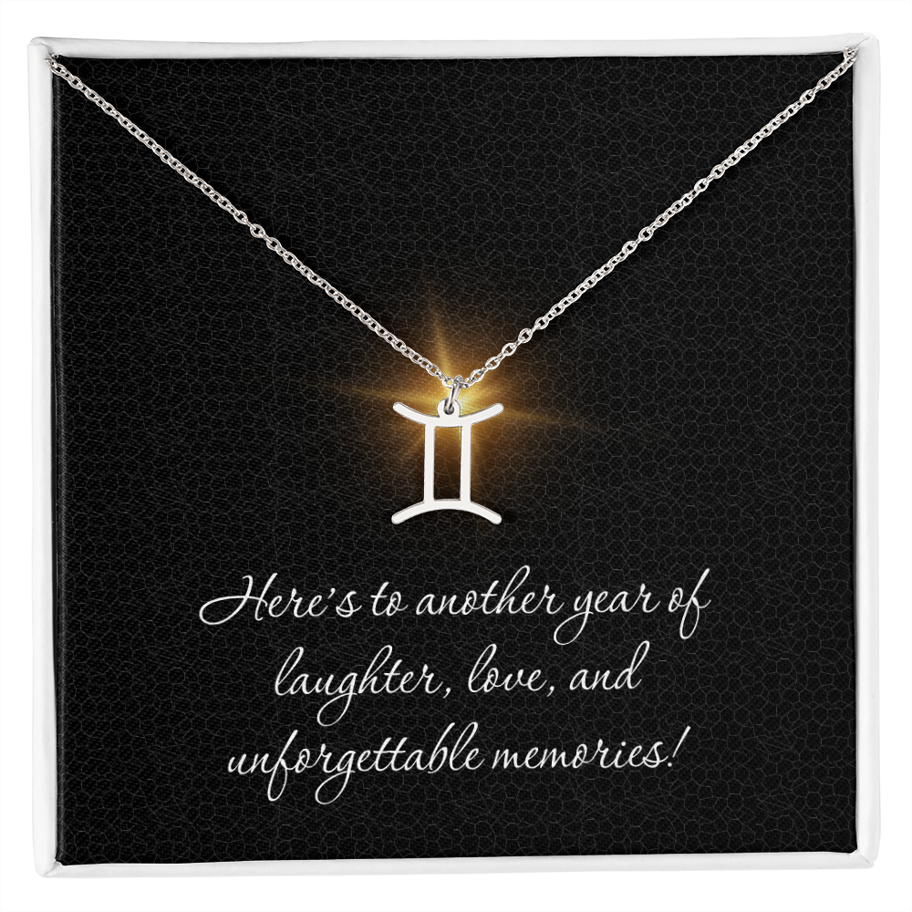 Zodiac Necklaces for Her Birthday Gifts for Women Best Friend Necklace Love Laughter Memories Aries Taurus Cancer Libra and All Others