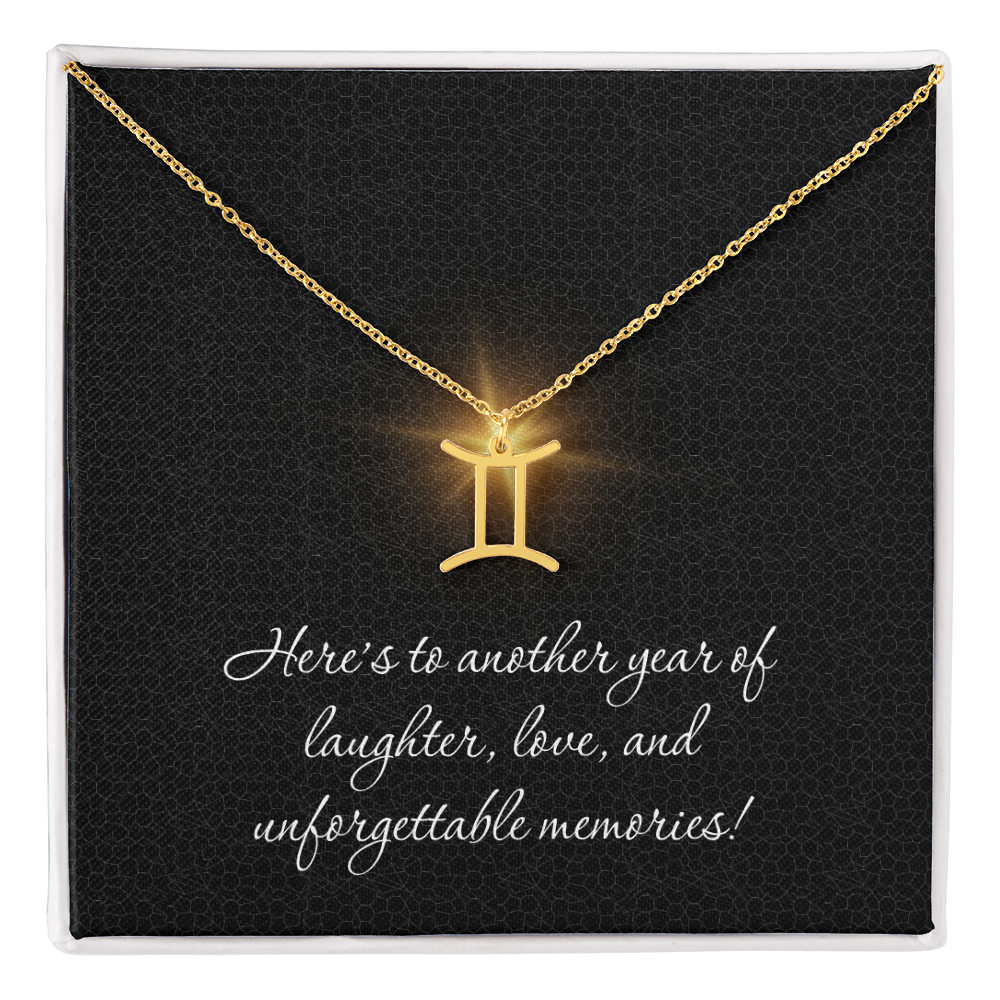 Zodiac Necklaces for Her Birthday Gifts for Women Best Friend Necklace Love Laughter Memories Aries Taurus Cancer Libra and All Others