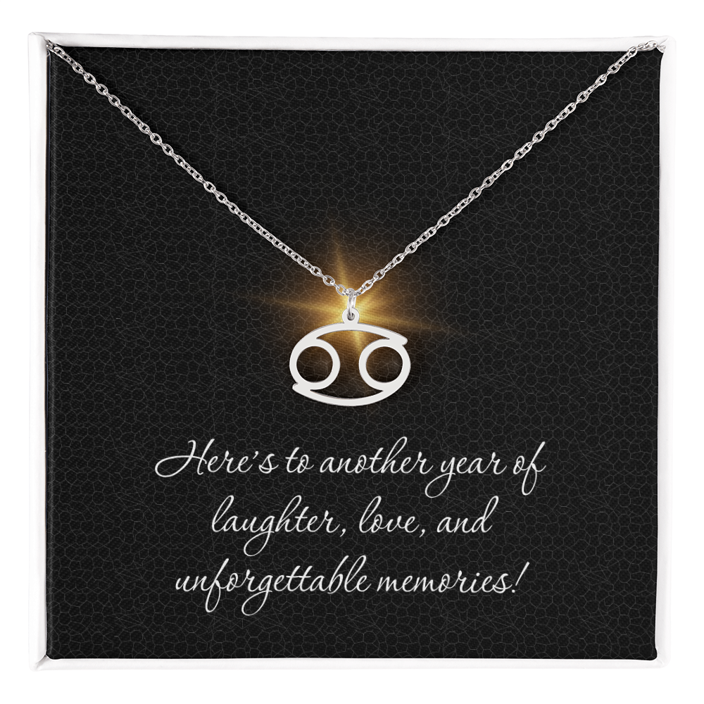 Zodiac Necklaces for Her Birthday Gifts for Women Best Friend Necklace Love Laughter Memories Aries Taurus Cancer Libra and All Others