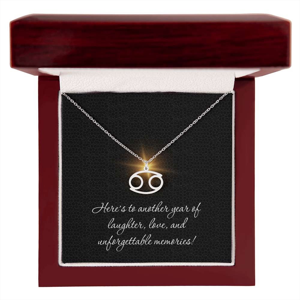 Zodiac Necklaces for Her Birthday Gifts for Women Best Friend Necklace Love Laughter Memories Aries Taurus Cancer Libra and All Others