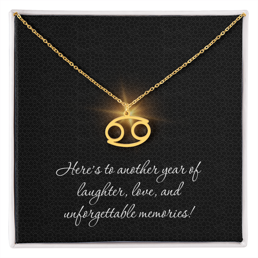 Zodiac Necklaces for Her Birthday Gifts for Women Best Friend Necklace Love Laughter Memories Aries Taurus Cancer Libra and All Others