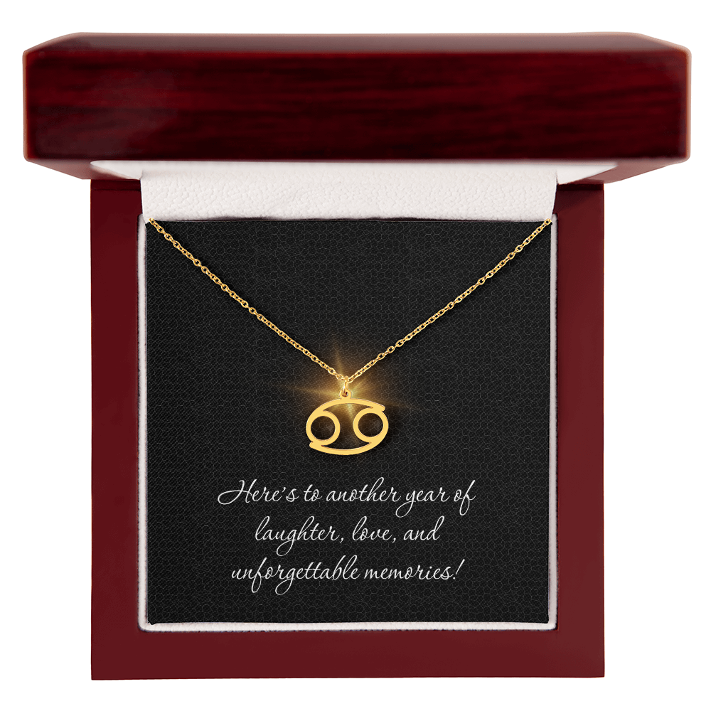 Zodiac Necklaces for Her Birthday Gifts for Women Best Friend Necklace Love Laughter Memories Aries Taurus Cancer Libra and All Others