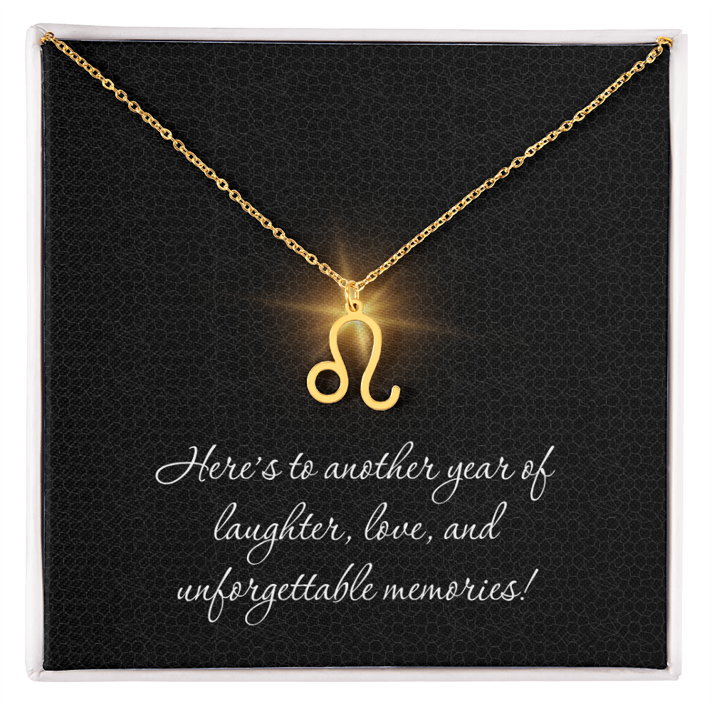 Zodiac Necklaces for Her Birthday Gifts for Women Best Friend Necklace Love Laughter Memories Aries Taurus Cancer Libra and All Others