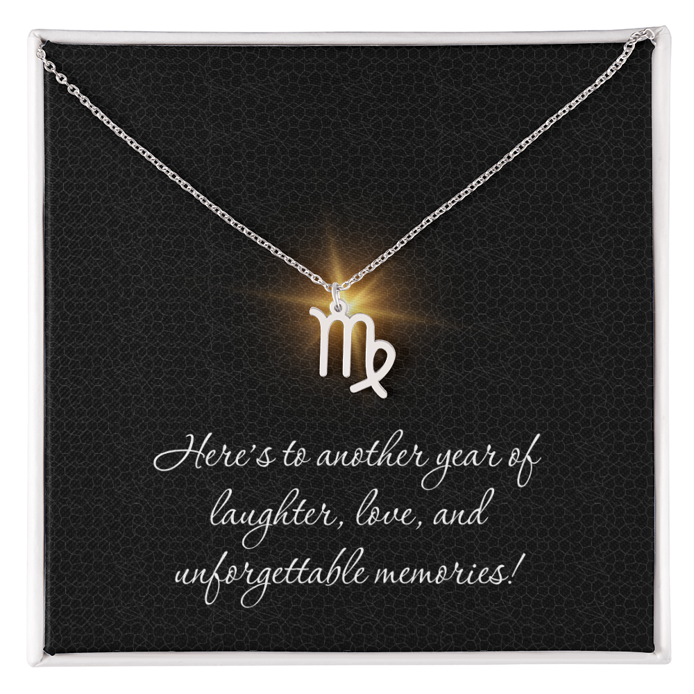 Zodiac Necklaces for Her Birthday Gifts for Women Best Friend Necklace Love Laughter Memories Aries Taurus Cancer Libra and All Others