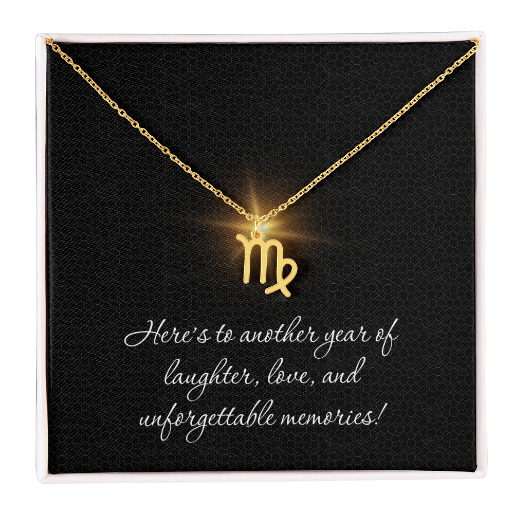 Zodiac Necklaces for Her Birthday Gifts for Women Best Friend Necklace Love Laughter Memories Aries Taurus Cancer Libra and All Others