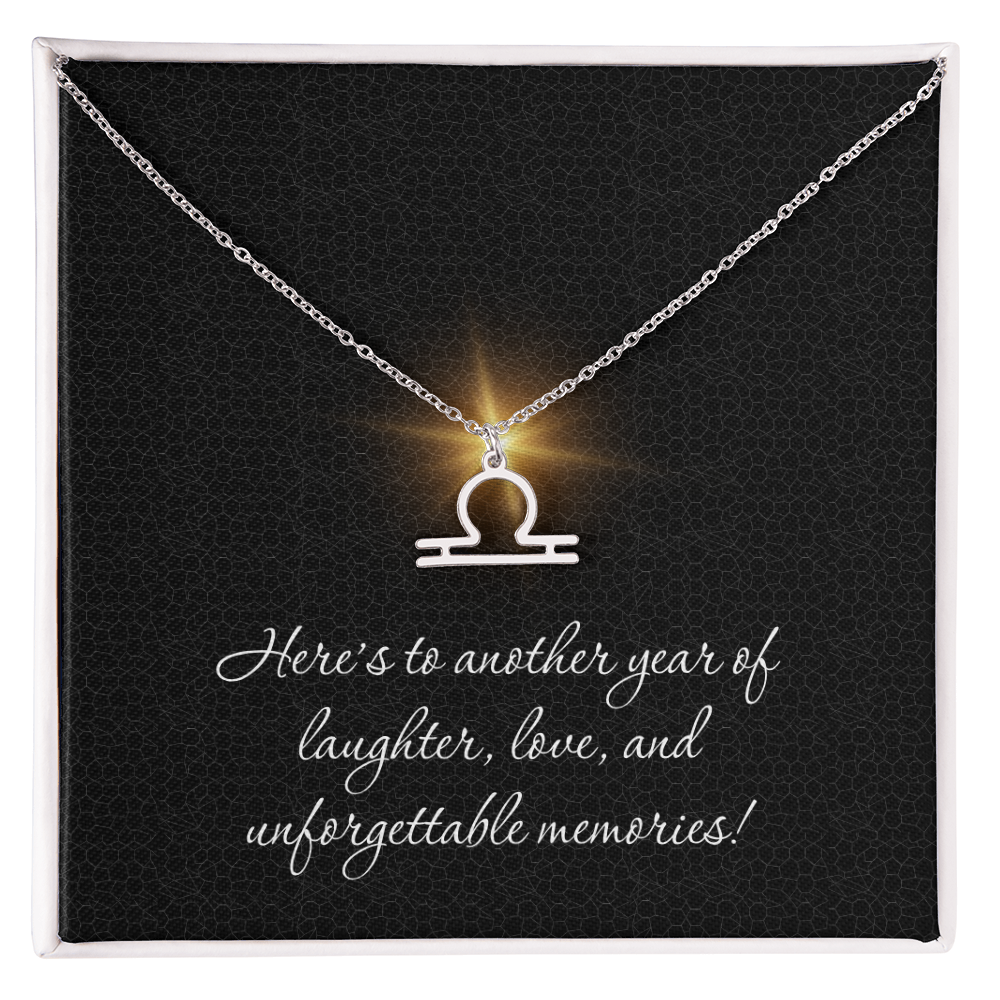 Zodiac Necklaces for Her Birthday Gifts for Women Best Friend Necklace Love Laughter Memories Aries Taurus Cancer Libra and All Others