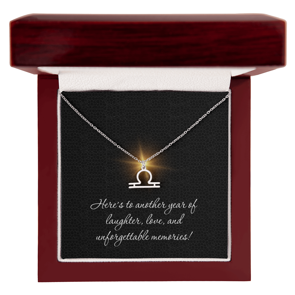 Zodiac Necklaces for Her Birthday Gifts for Women Best Friend Necklace Love Laughter Memories Aries Taurus Cancer Libra and All Others