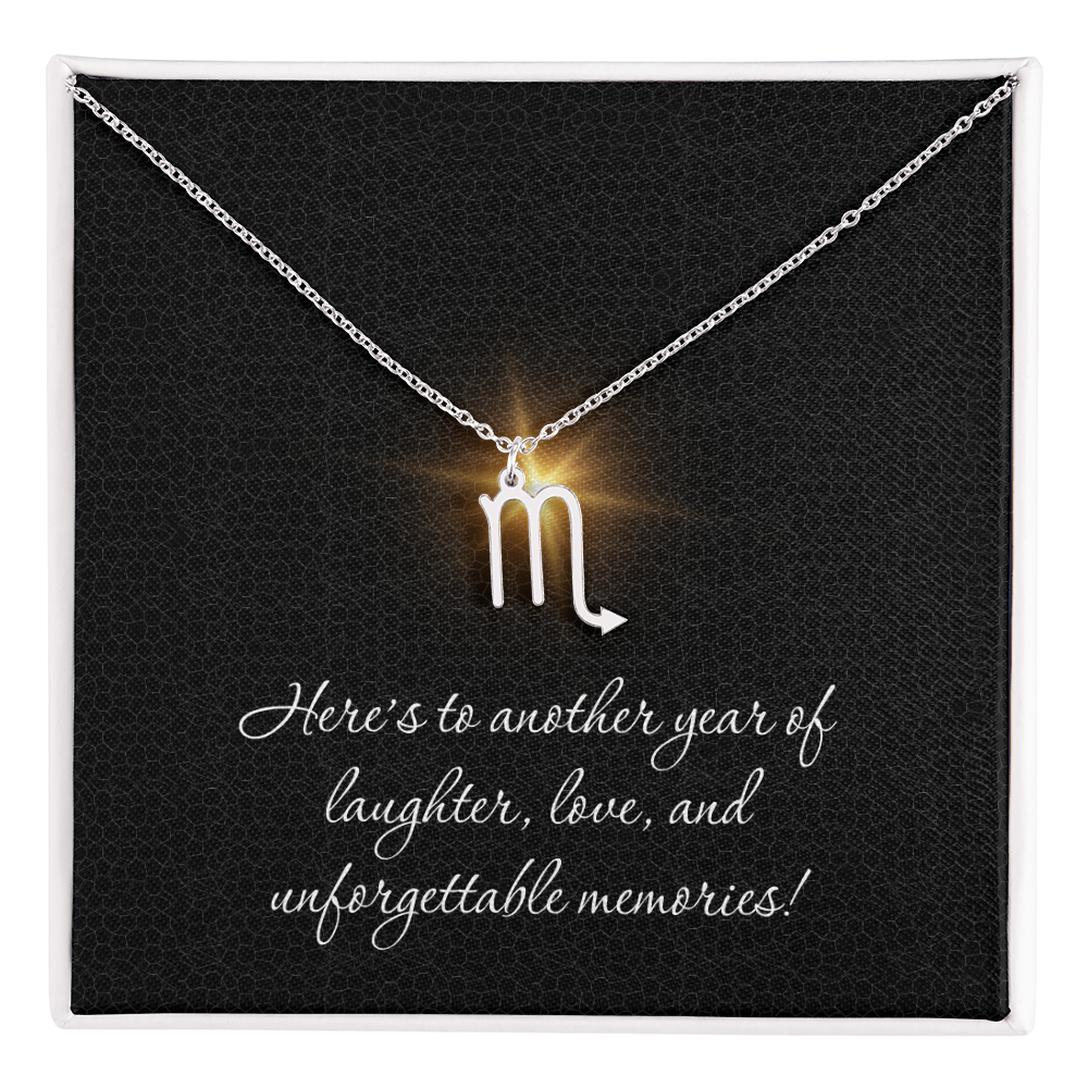 Zodiac Necklaces for Her Birthday Gifts for Women Best Friend Necklace Love Laughter Memories Aries Taurus Cancer Libra and All Others