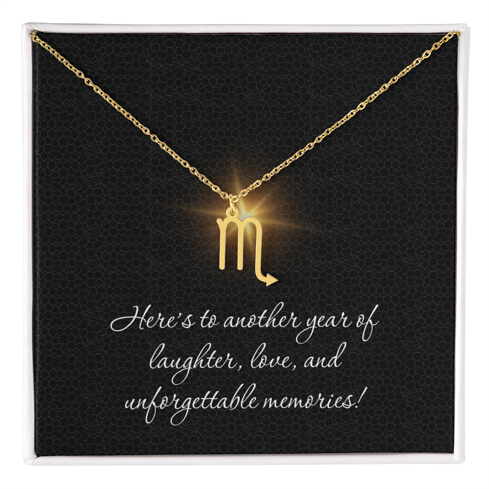 Zodiac Necklaces for Her Birthday Gifts for Women Best Friend Necklace Love Laughter Memories Aries Taurus Cancer Libra and All Others