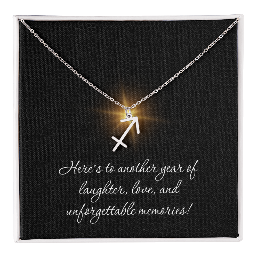 Zodiac Necklaces for Her Birthday Gifts for Women Best Friend Necklace Love Laughter Memories Aries Taurus Cancer Libra and All Others