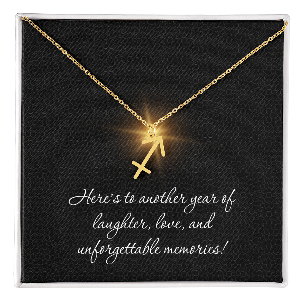 Zodiac Necklaces for Her Birthday Gifts for Women Best Friend Necklace Love Laughter Memories Aries Taurus Cancer Libra and All Others